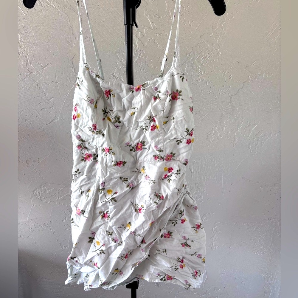 Abercrombie & Fitch White Dress with Pink and Yellow Floral